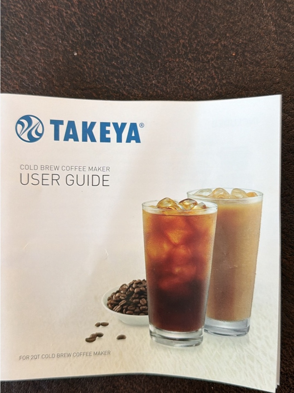 TAKEYA Cold Brew Coffee Maker User Guide - Blue Logo